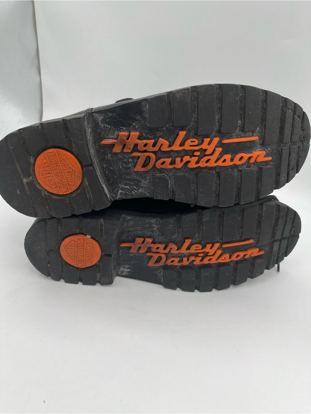 Harley-Davidson Black Boots with Orange Logo Patch - Picture 11 of 11